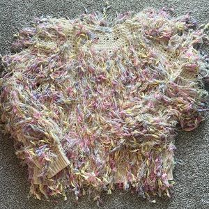 English Factory Fringe Unicorn Grass Sweater